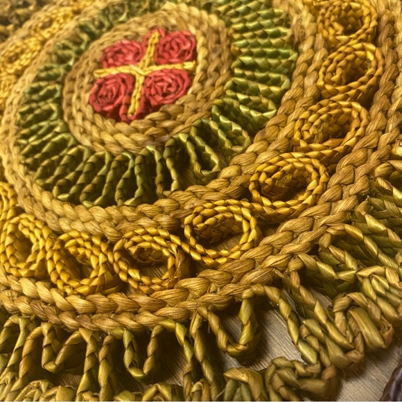 Decorative Straw Trivet Hot Pads - set - Picture 8 of 9